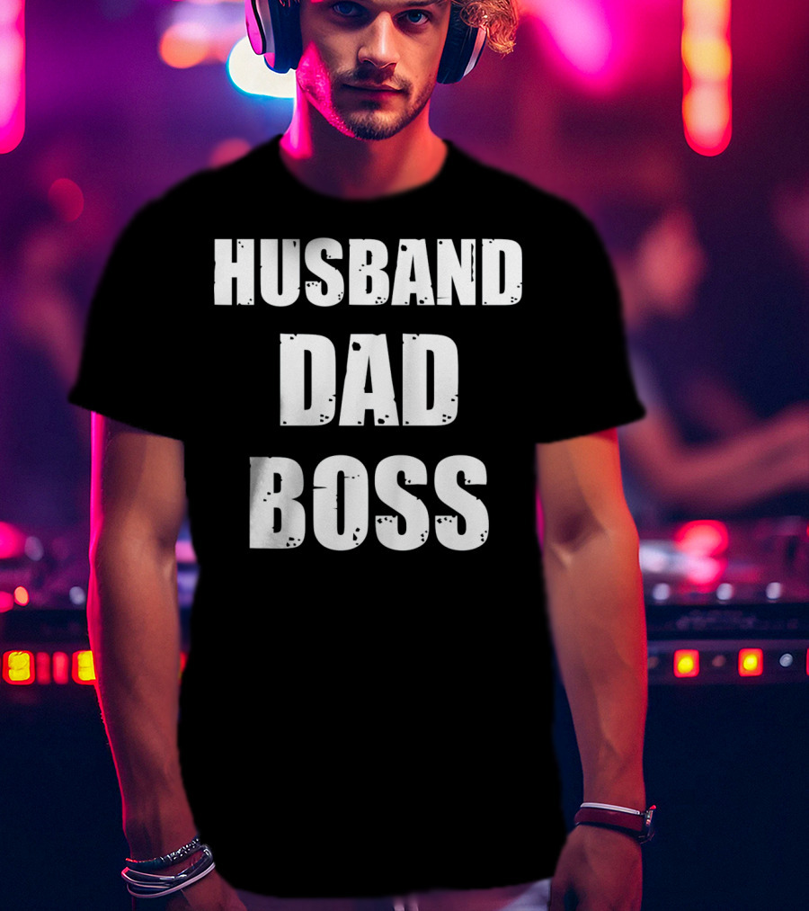 Husband Dad Boss Mens Valentines T-Shirt