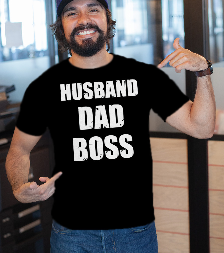 Husband Dad Boss Mens Valentines T-Shirt