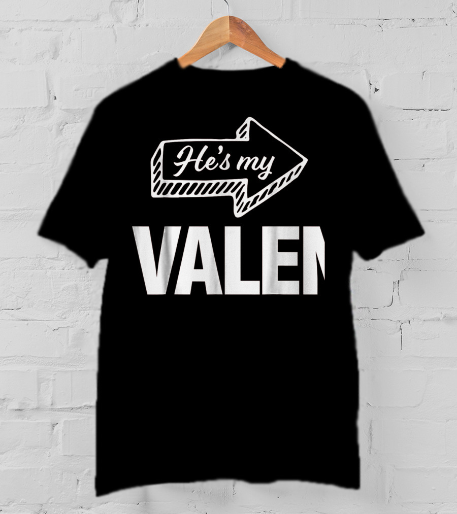 He's My Valentine Arrow Matching Mens T-Shirt