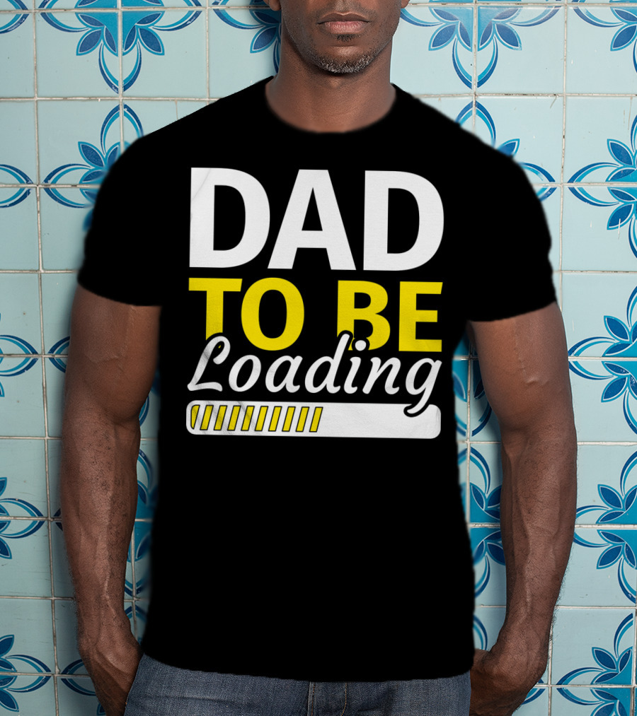 Dad To Be Loading Mens Valentines Pregnancy Announcement T-Shirt