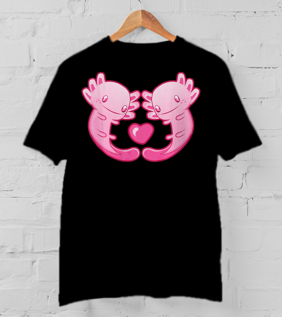 Mexican Walking Fish Love Funny Valentine Heart T-Shirt