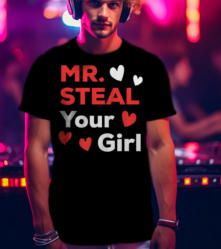 MR. STEAL YOUR GIRL Boys Funny Vale T-Shirt
