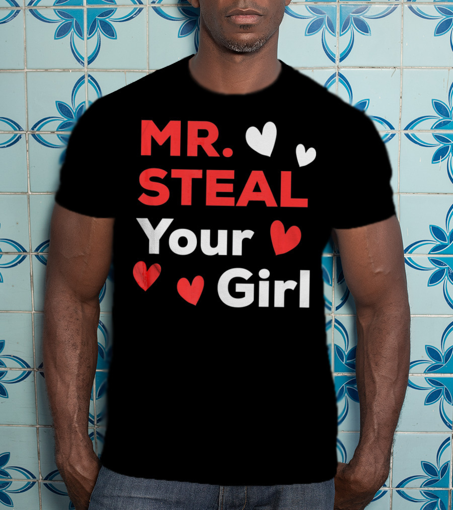MR. STEAL YOUR GIRL Boys Funny Vale T-Shirt