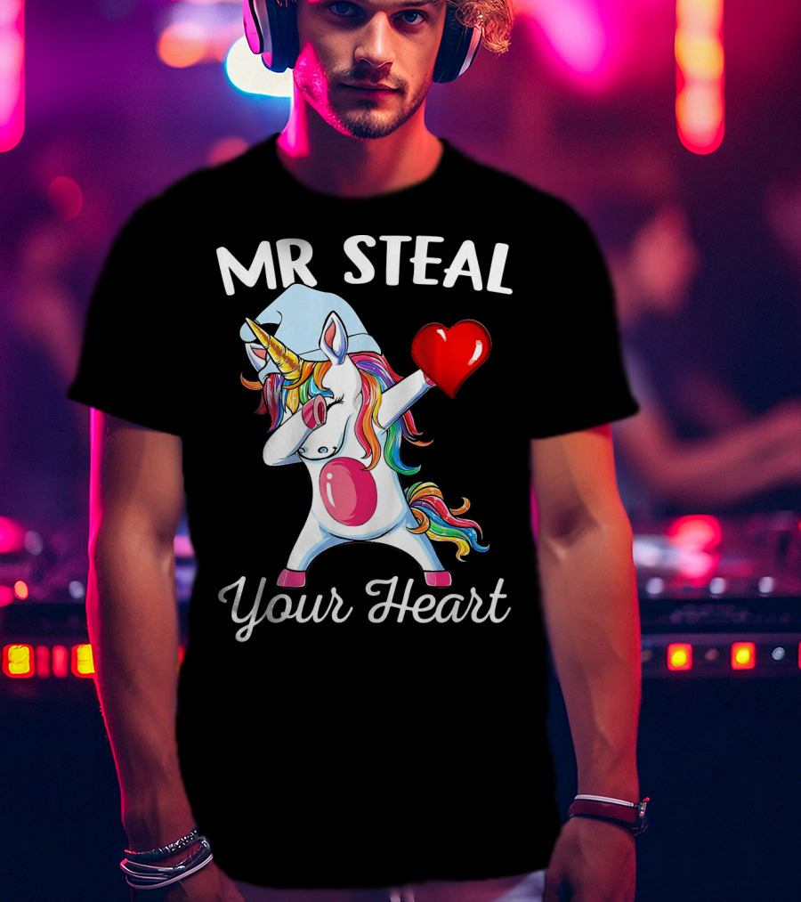 MR Steal Your Heart Dabbing Unicorn T-Shirt