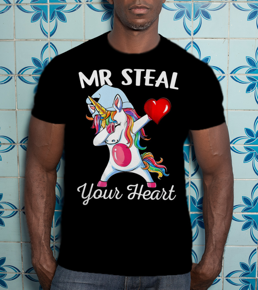 MR Steal Your Heart Dabbing Unicorn T-Shirt