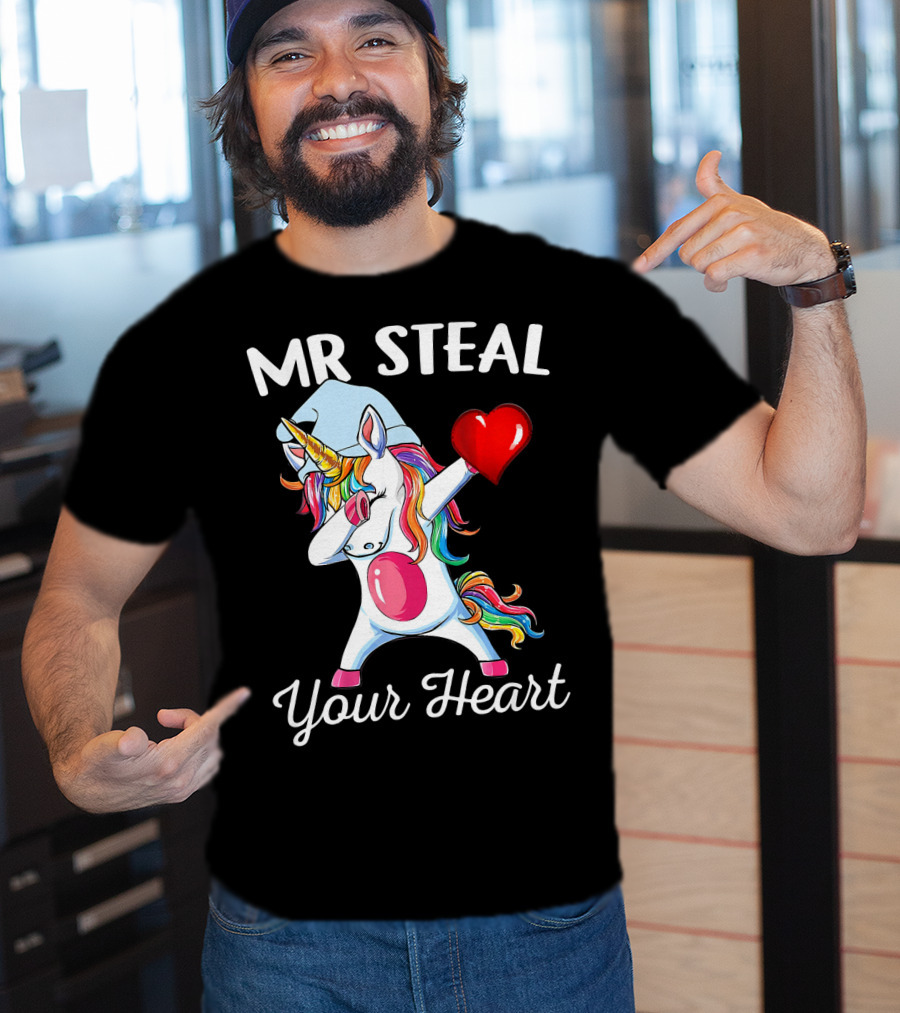 MR Steal Your Heart Dabbing Unicorn T-Shirt