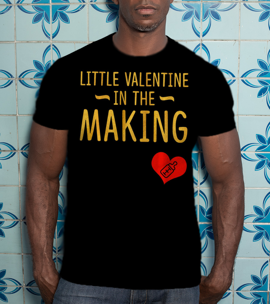 Little Valentine In The Making Heartbeat Heart T-Shirt