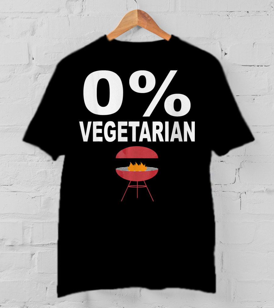 0% Vegetarian Barbecue Lover Grill T-Shirt