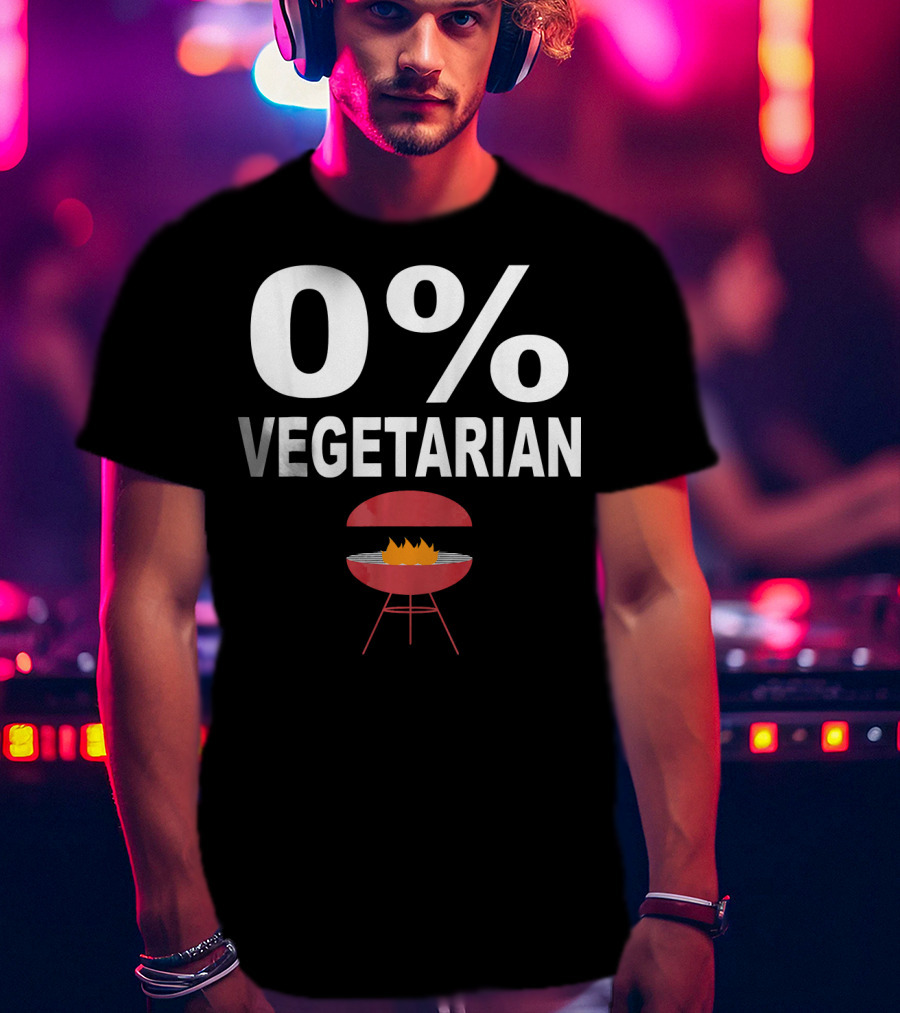 0% Vegetarian Barbecue Lover Grill T-Shirt