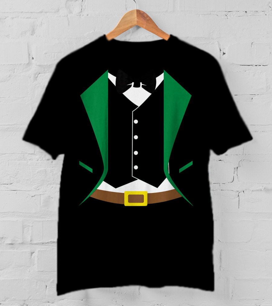Kids Funny St Patrick's Day Leprechaun Tuxedo Costume T-Shirt