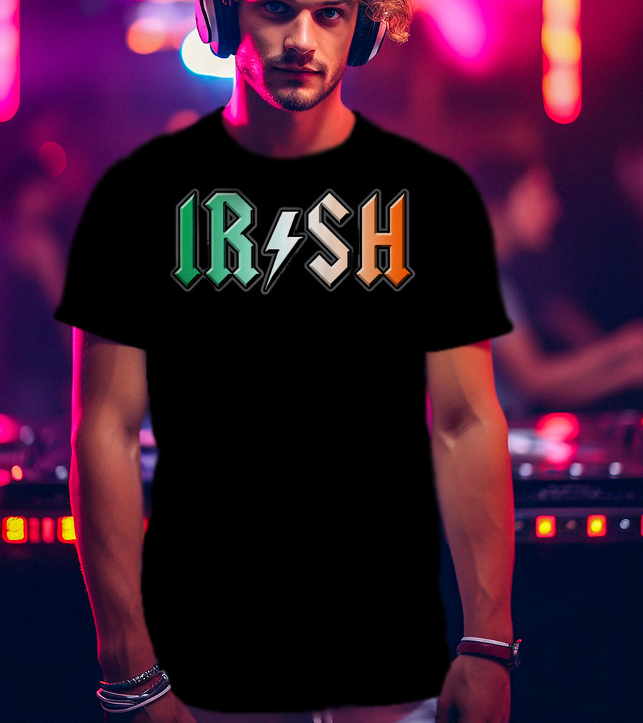 IRISH Metal Lightning Bolt Power T-Shirt