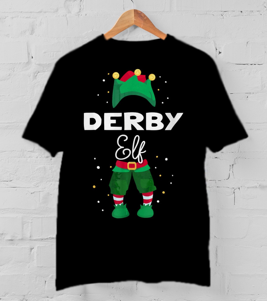 DERBY Elf Christmas Tree Lights T-Shirt