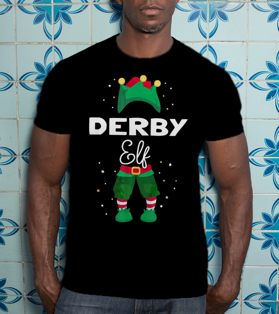 DERBY Elf Christmas Tree Lights T-Shirt