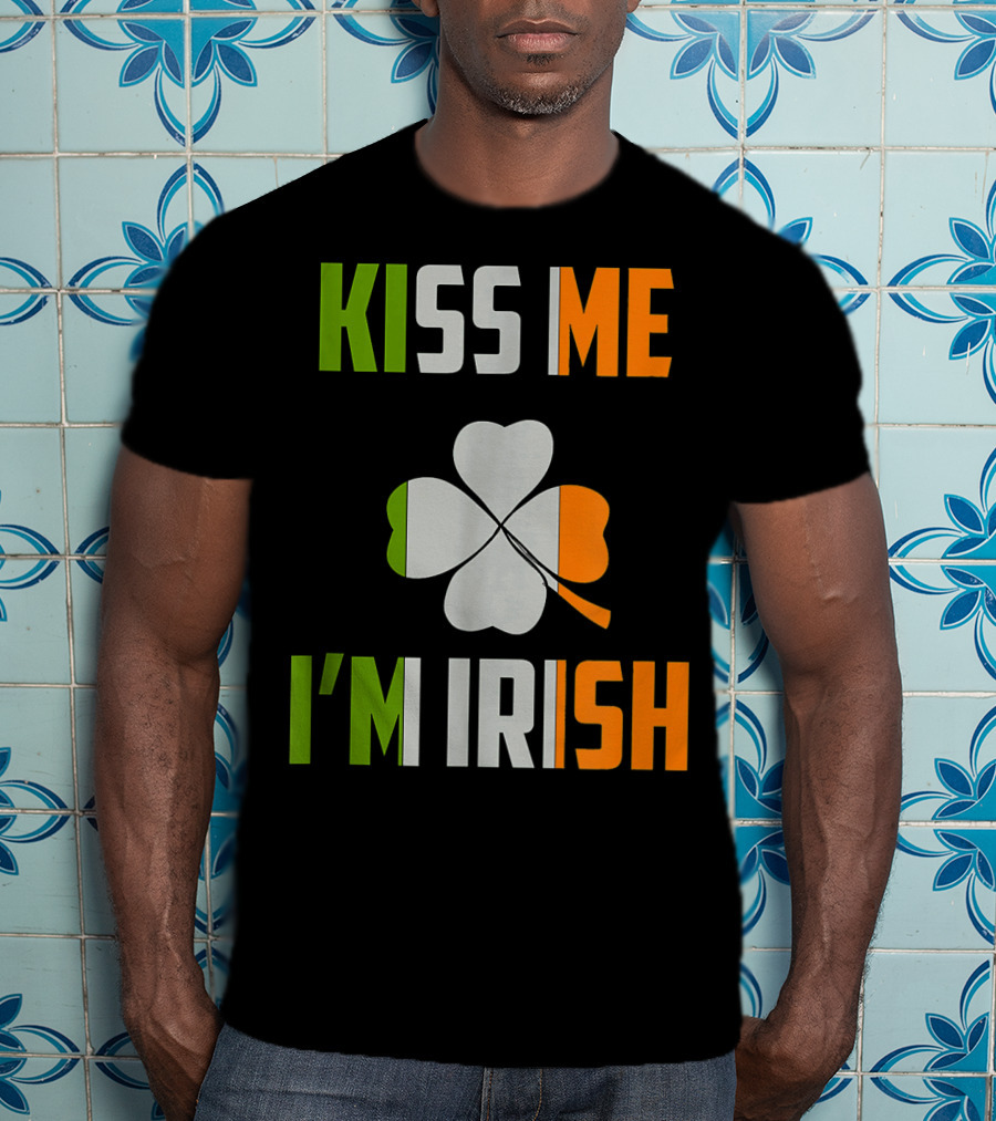 Kiss Me I'm Irish Saint Patrick Day Shamrock T-Shirt