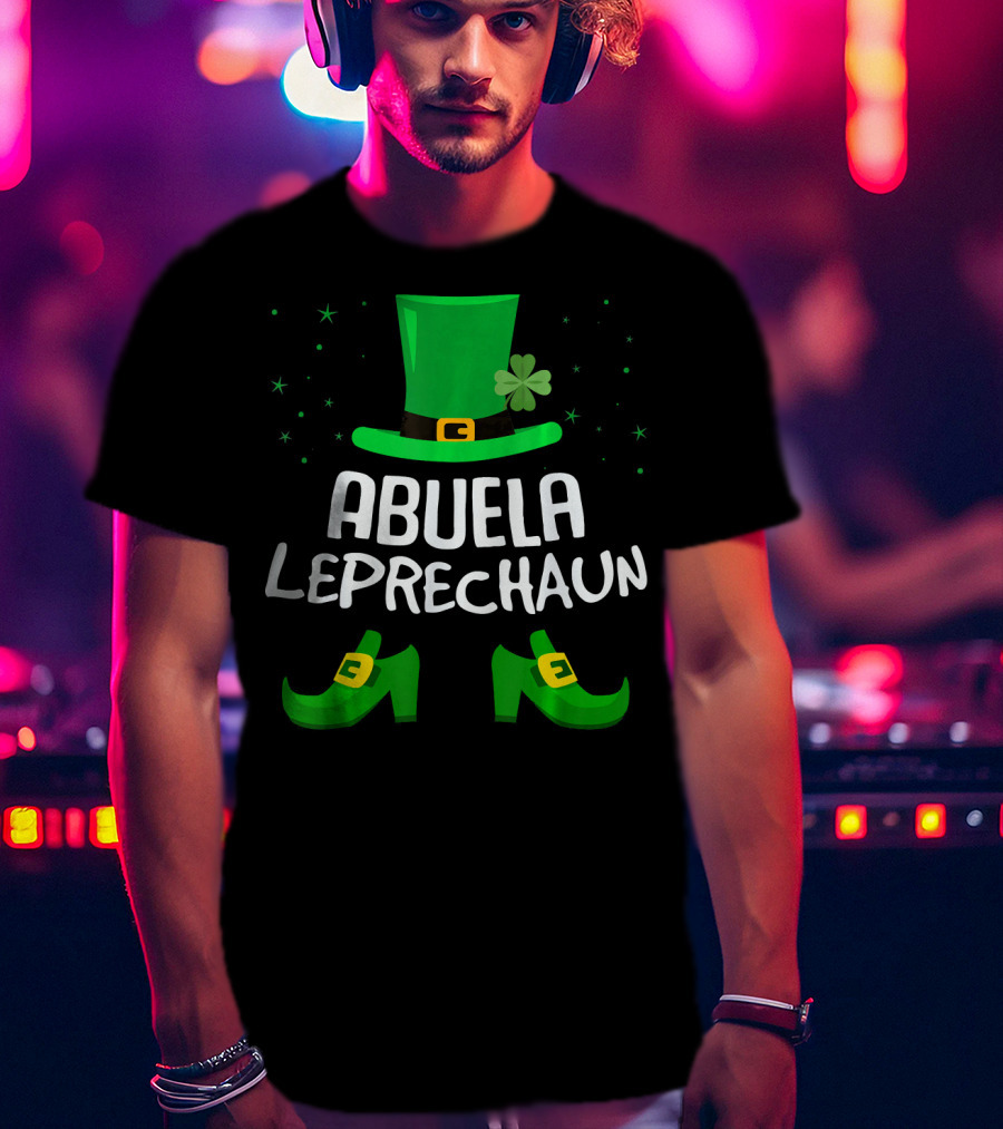 Abuela Leprechaun Saint Patricks Hat And Shoes T-Shirt