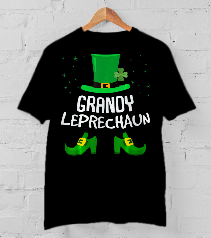 Grandy Leprechaun Saint Patricks Hat Shoes Clover T-Shirt