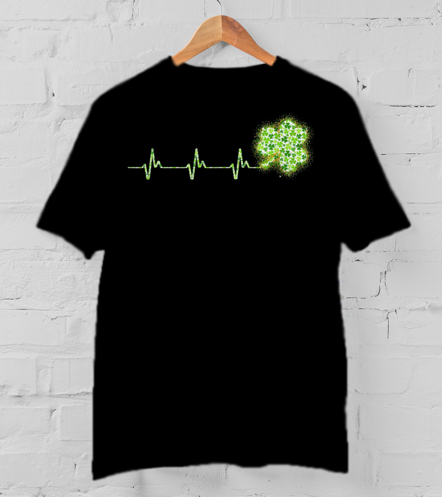 HeartBeat Shamrock St Patricks Day T-Shirt