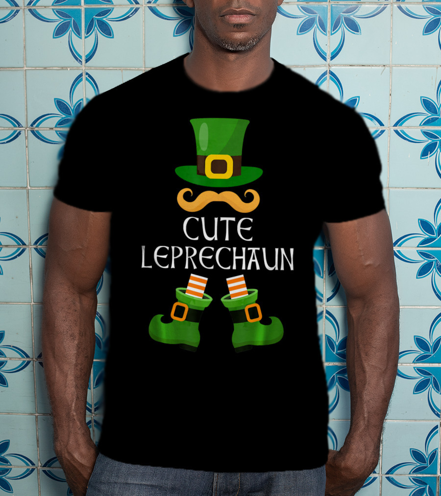 Cute Leprechaun Matching Family St Patrick's Day Hat Boots T-Shirt