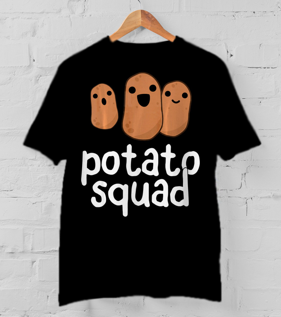 Potato Squad Funny Potato Potat Trio Faces T-Shirt
