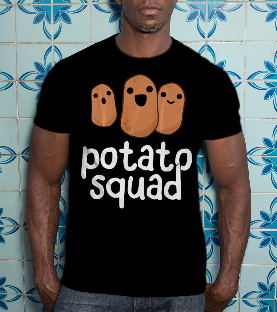 Potato Squad Funny Potato Potat Trio Faces T-Shirt