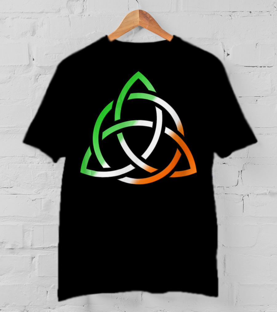 Celtic Trinity Knot Irish Flag Colors T-Shirt