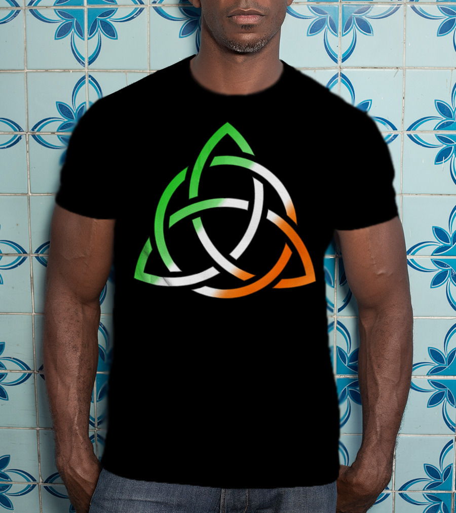 Celtic Trinity Knot Irish Flag Colors T-Shirt