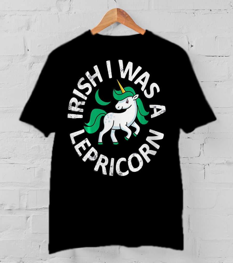 Irish I Was A Lepricorn Unicorn St. Patrick's Day T-Shirt
