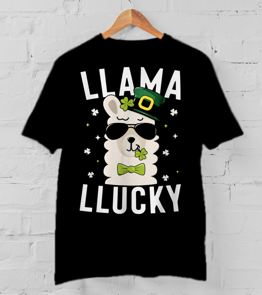 Llama Lucky St Patricks Day Kids T-Shirt