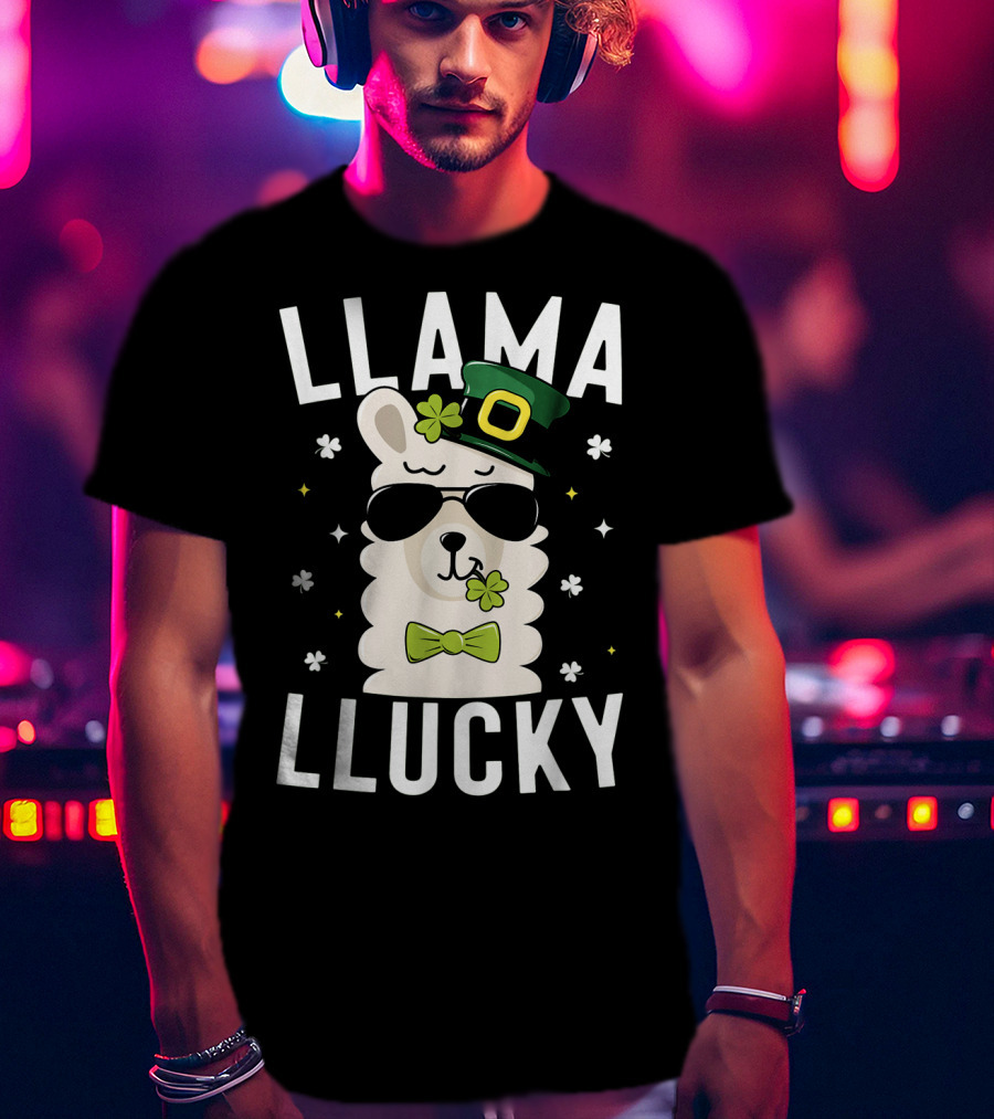 Llama Lucky St Patricks Day Kids T-Shirt