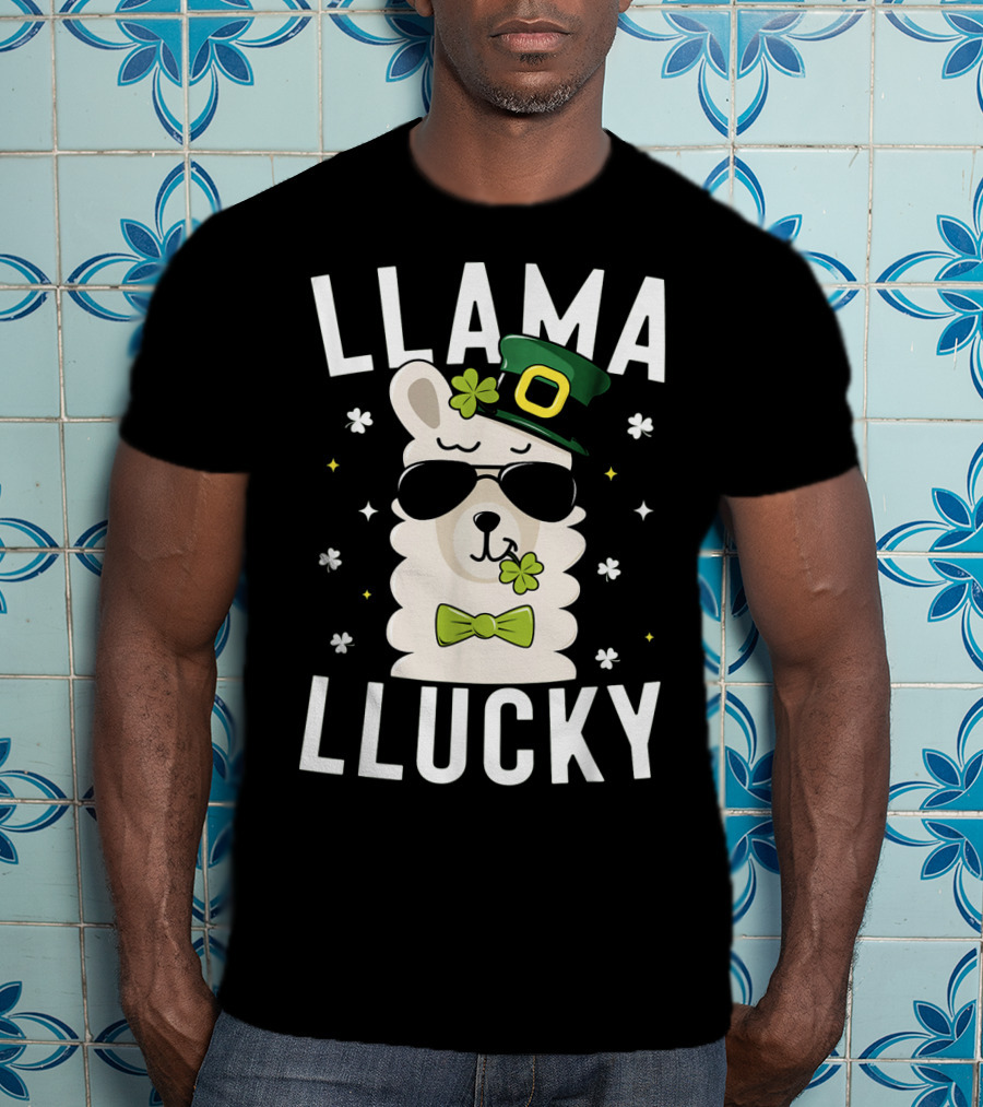 Llama Lucky St Patricks Day Kids T-Shirt