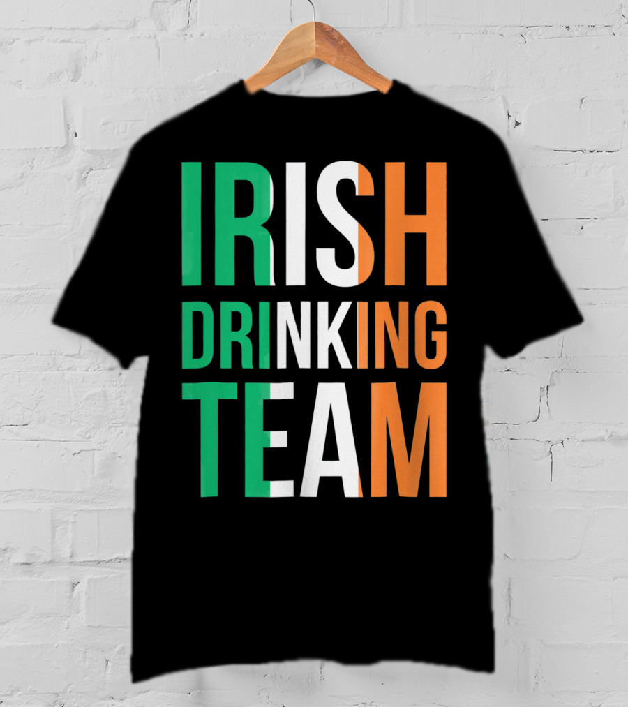 Irish Drinking Team Ireland Green White Orange T-Shirt