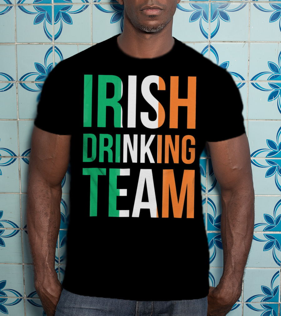 Irish Drinking Team Ireland Green White Orange T-Shirt