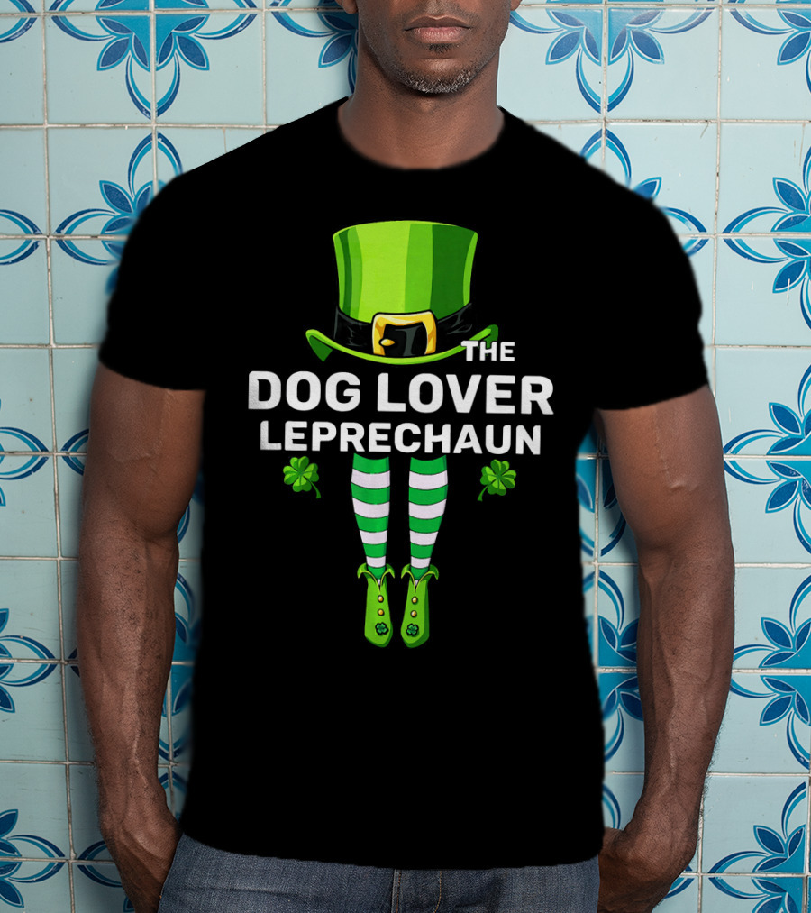 The Dog Lover Leprechaun Costume Match St. Patrick's Day Shamrock Stripes T-Shirt