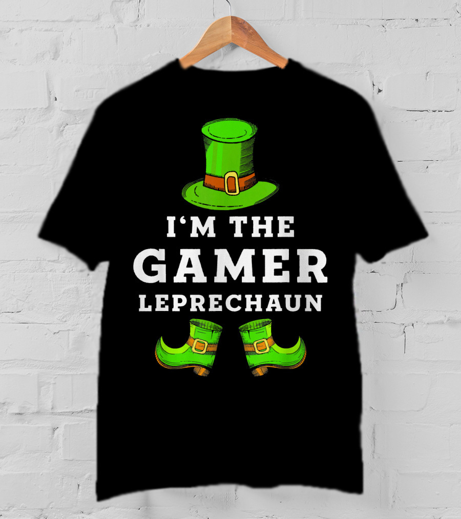 I'm The Gamer Leprechaun St Patrick's Hat And Shoes T-Shirt