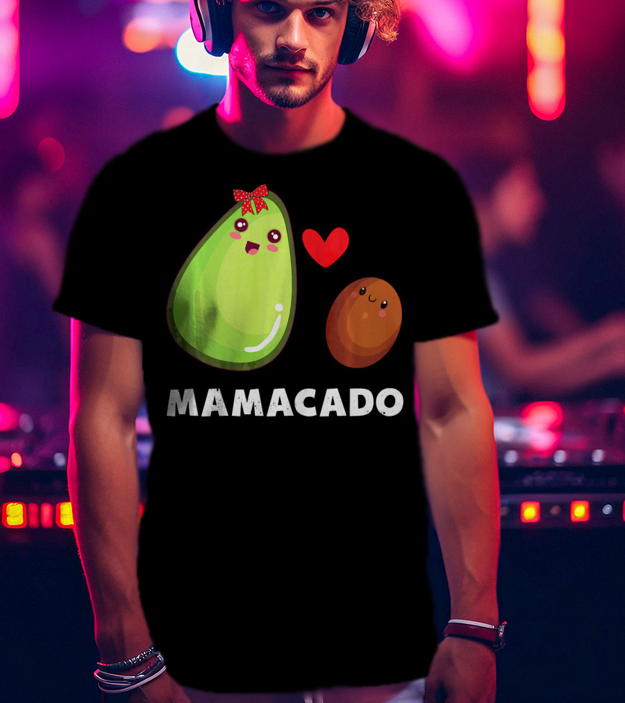 Mamacado Pregnancy Vegetarian Avo Cute Heart Avocado T-Shirt