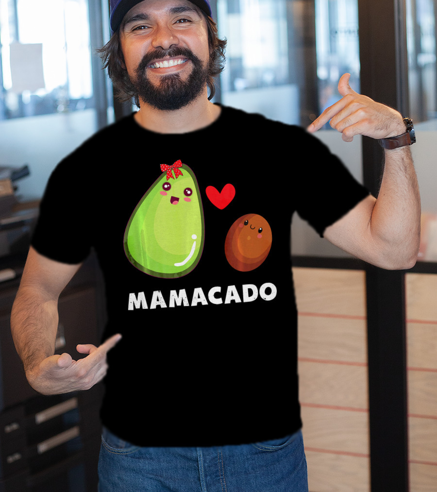 Mamacado Pregnancy Vegetarian Avo Cute Heart Avocado T-Shirt