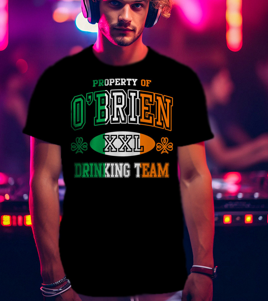 Property Of O'Brien XXL Irish Drinking Team T-Shirt