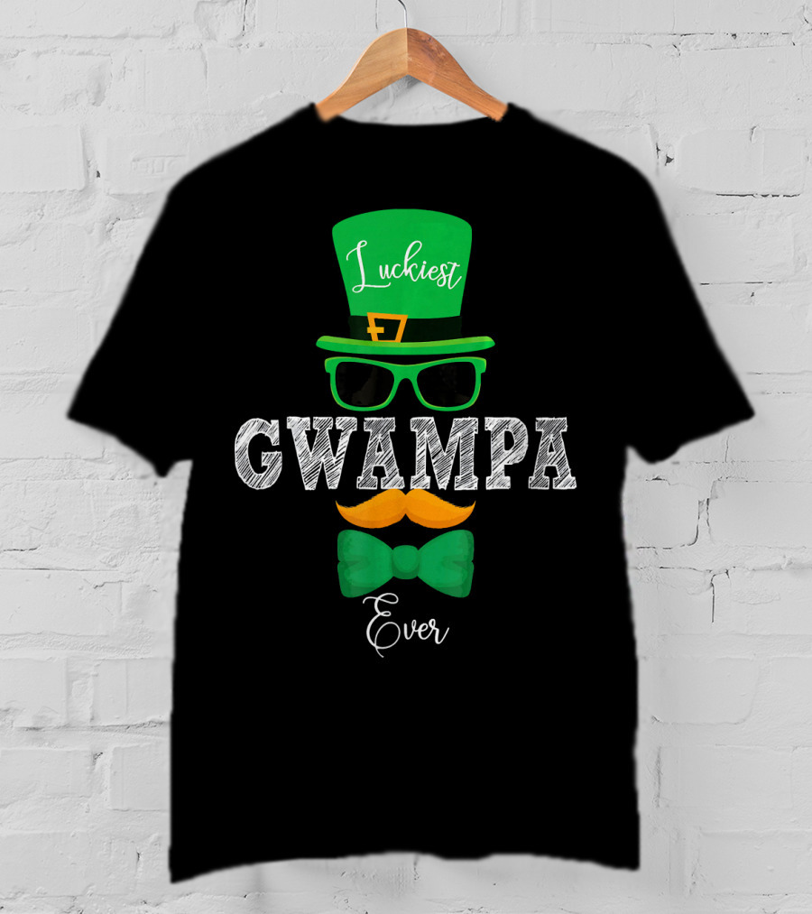Luckiest Gwampa Ever Leprechaun St Patrick's Day T-Shirt