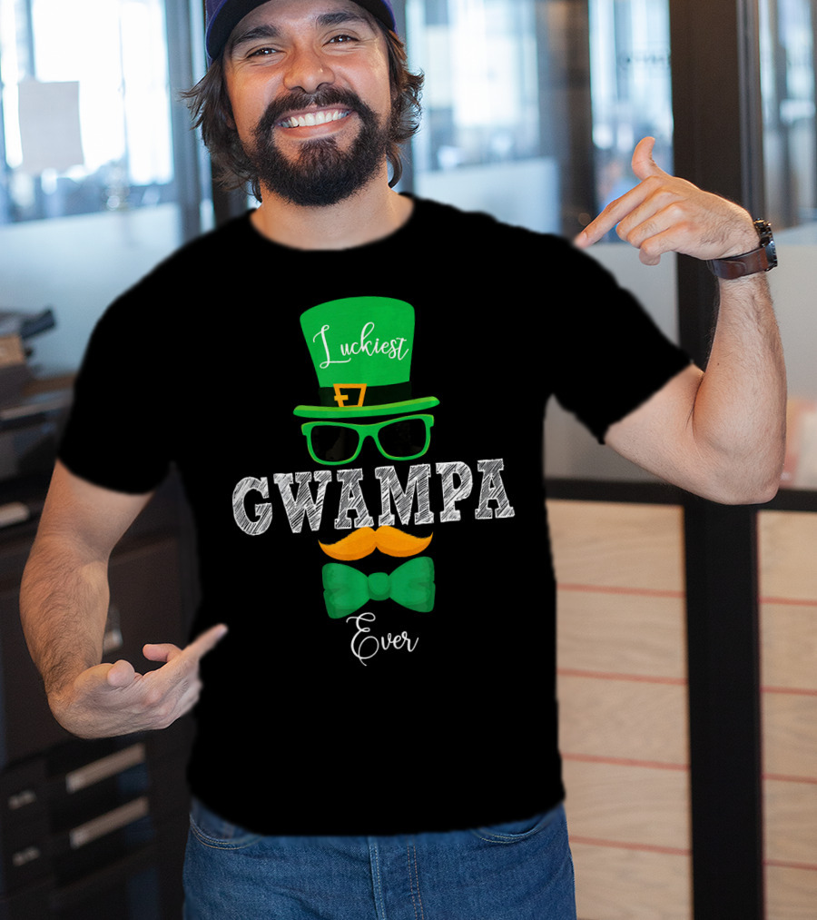 Luckiest Gwampa Ever Leprechaun St Patrick's Day T-Shirt