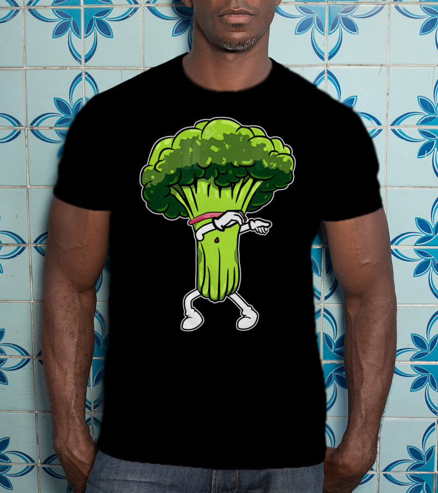 Broccoli Dabbing Meme Funny Dance Veggie Trend T-Shirt