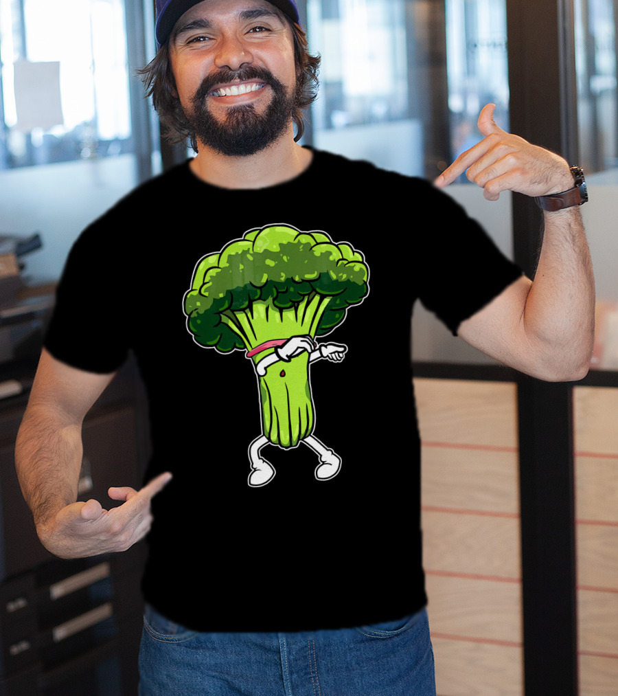 Broccoli Dabbing Meme Funny Dance Veggie Trend T-Shirt