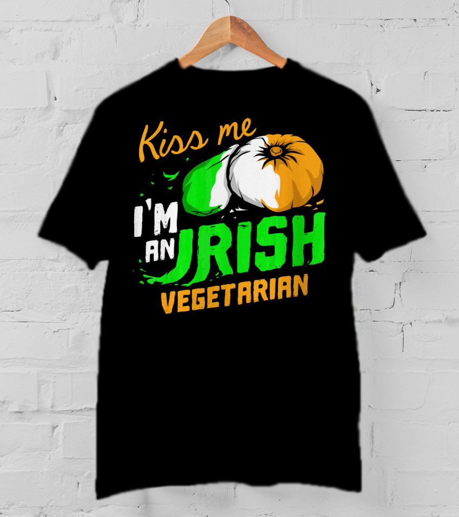 Kiss Me I'm An Irish Vegetarian St. Patrick's Day T-Shirt