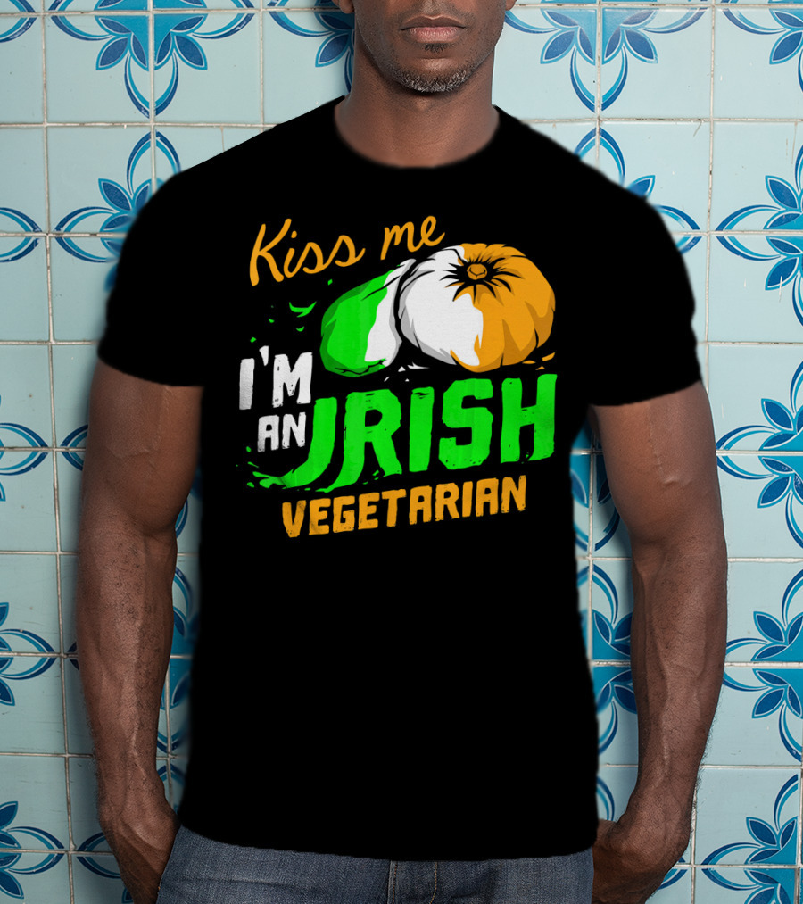 Kiss Me I'm An Irish Vegetarian St. Patrick's Day T-Shirt