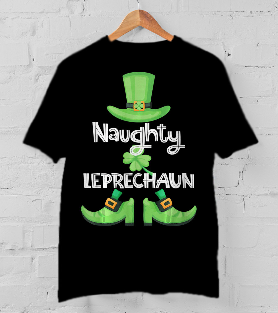 Naughty Leprechaun Family Matching Group St. Patrick's T-Shirt