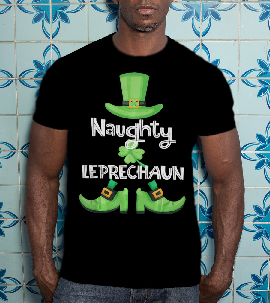 Naughty Leprechaun Family Matching Group St. Patrick's T-Shirt