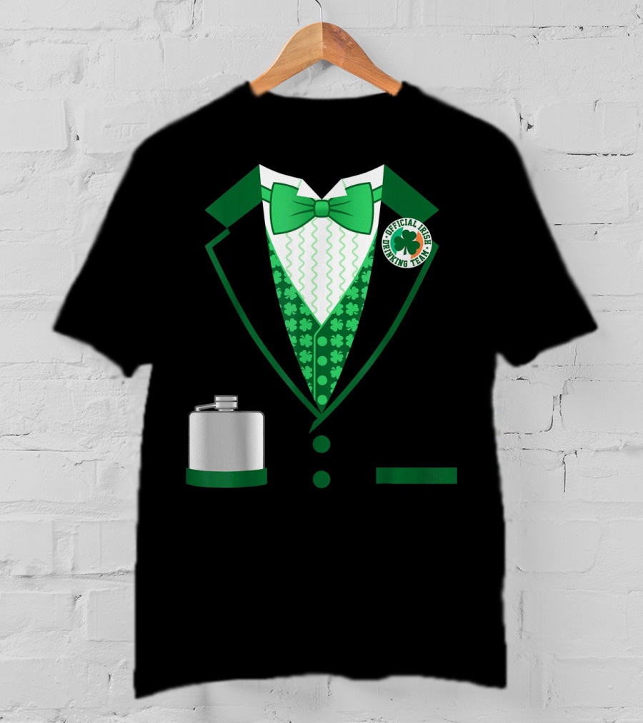 Mens St. Patricks Day Costume Official Irish Drinking Team Funny Iris T-Shirt