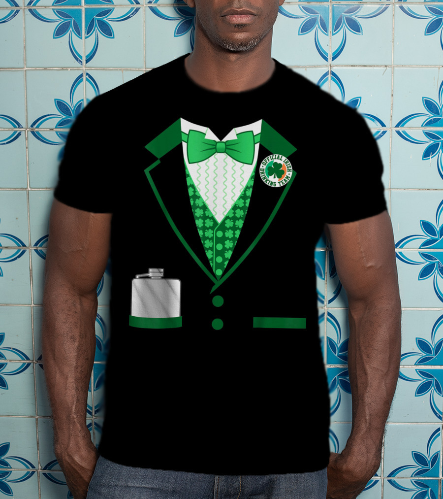 Mens St. Patricks Day Costume Official Irish Drinking Team Funny Iris T-Shirt