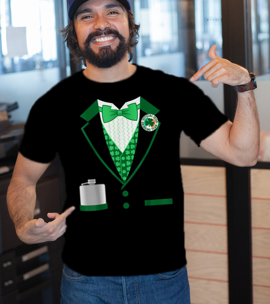 Mens St. Patricks Day Costume Official Irish Drinking Team Funny Iris T-Shirt