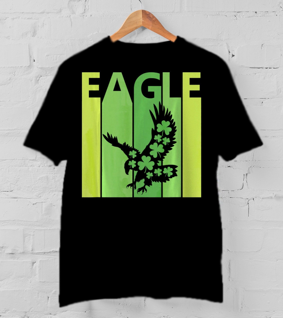 Lucky Irish Shamrock Eagle St Patricks Day T-Shirt