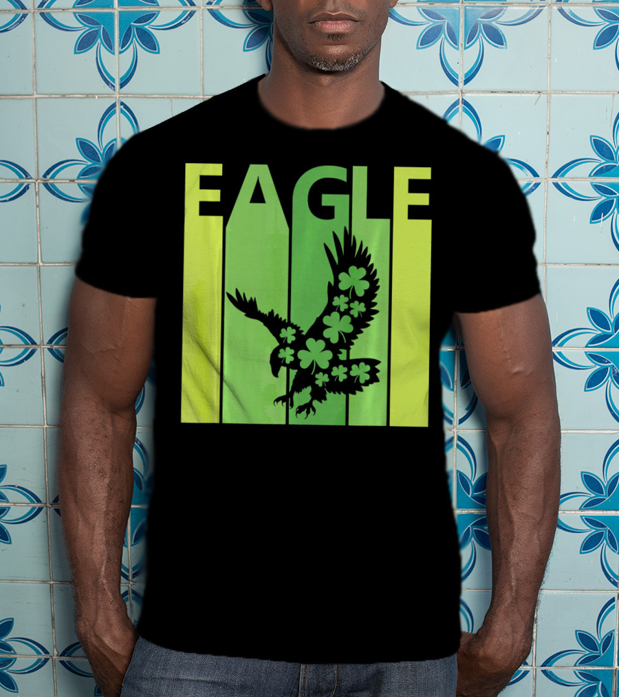 Lucky Irish Shamrock Eagle St Patricks Day T-Shirt